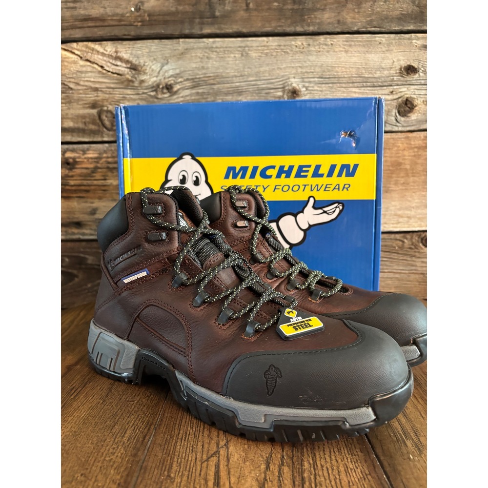 Michelin HydroEdge XHY662 Mens Steel Toe Waterproof Work Boots Leather 10.5W